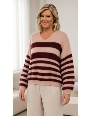 Amelie &amp; Amelie - Pull - Paars-roze