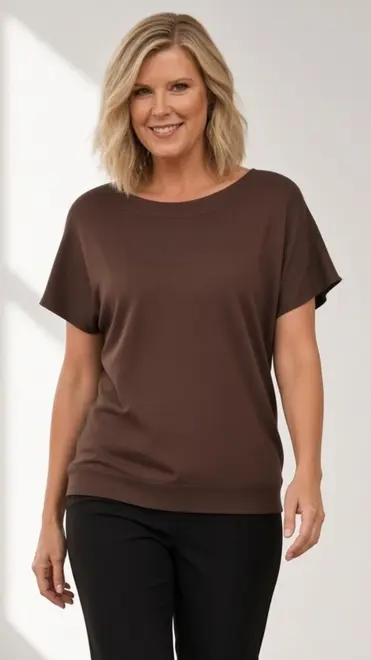 Amelie &amp; Amelie - T-shirt - Donker bruin