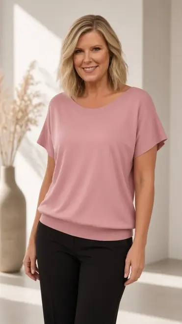 Amelie &amp; Amelie - T-shirt - Oud roze