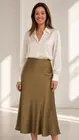 Amelie & Amelie - Lange Rok - Kaki
