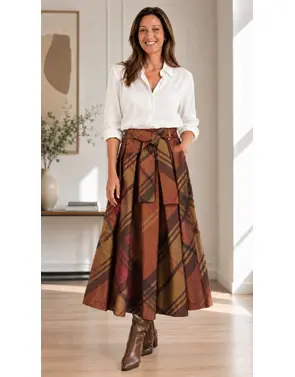 Amelie &amp; Amelie - Halflange Rok - Bruin