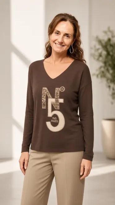 Garde-robe - Pull - Donker bruin