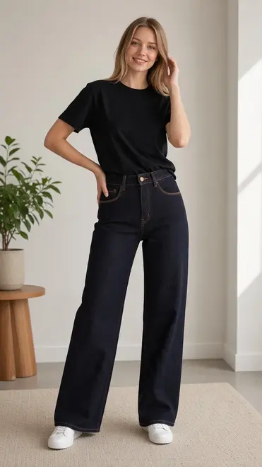 Garde-robe - Lange Broek - Donker jeans