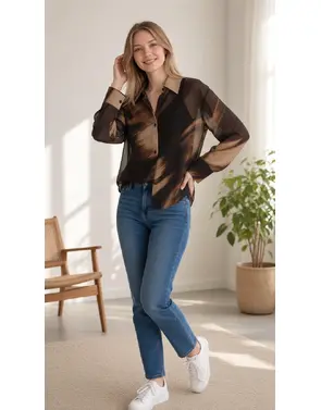 Garde-robe - Blouse - Donker bruin