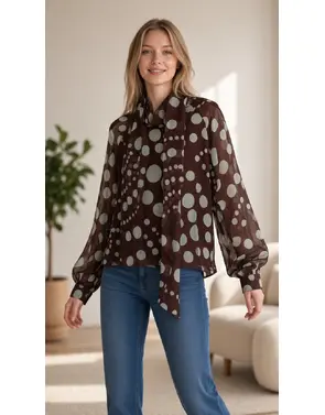 Garde-robe - Blouse - Donker bruin