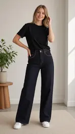 Garde-robe - Lange Broek - Donker jeans