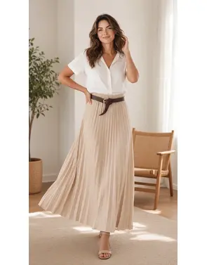 Garde-robe - Lange Rok - Beige