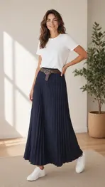 Garde-robe - Lange Rok - Marine