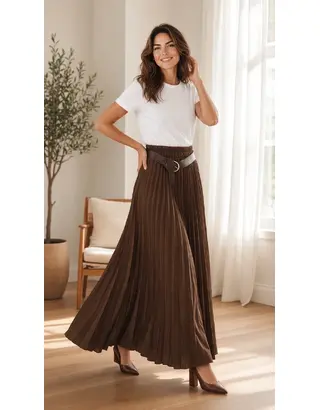Garde-robe - Lange Rok - Donker bruin
