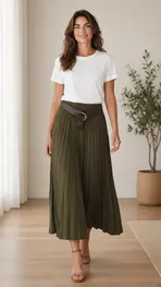 Garde-robe - Lange Rok - Kaki