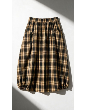 Garde-robe - Halflange Rok - Zwart-beige