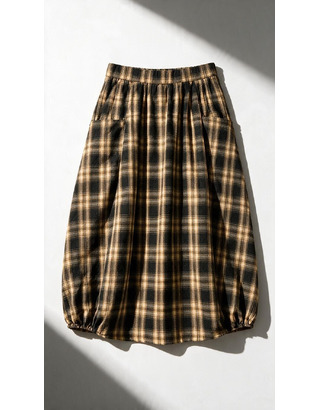 Garde-robe - Halflange Rok - Zwart-beige