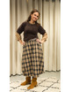 Garde-robe - Halflange Rok - Zwart-beige