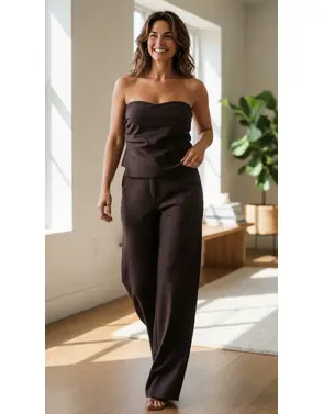 Garde-robe - 2-stuk - Donker bruin