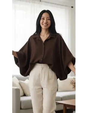 Garde-robe - Blouse - Donker bruin