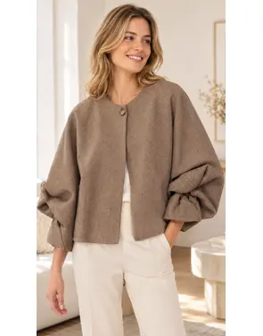 Garde-robe - Poncho - Taupe