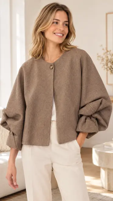 Garde-robe - Poncho - Taupe