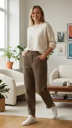 Garde-robe - Lange Broek - Taupe