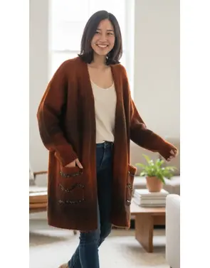 Garde-robe - Gilet - Bruin-oranje