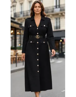 Garde-robe - Halflang Kleedje - Marine