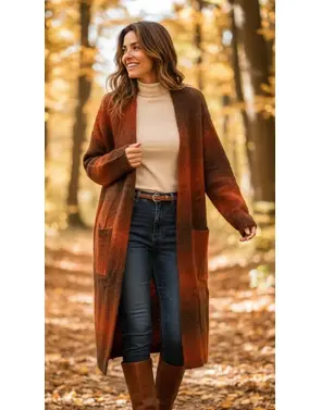 Garde-robe - Gilet - Bruin-oranje