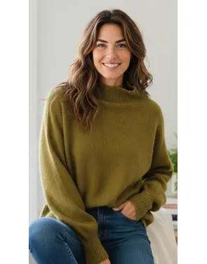 Garde-robe - Pull - Olijf-groen