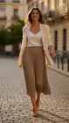 Garde-robe - Lange Rok - Taupe