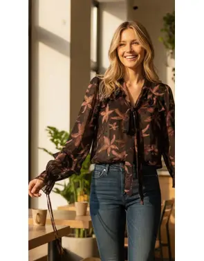 Garde-robe - Blouse - Zwart-roze