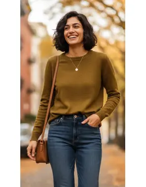 Garde-robe - Pull - Olijf-groen