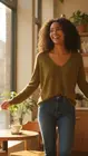 Garde-robe - Pull - Olijf-groen