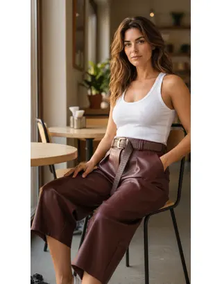 Garde-robe - 7/8 BROEK - Bordeaux