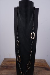 Garde-robe - Halsketting - Zwart-goud