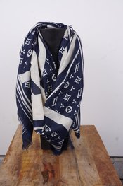 Garde-robe - Sjaals - Wit-blauw