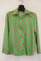 Garde-robe - Blouse - Groen-roze