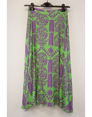 Garde-robe - Halflange Rok - Groen-paars