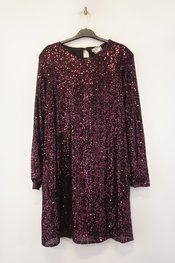 Garde-robe - Halflang Kleedje - Zwart-paars