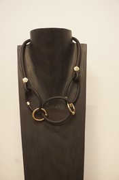 Garde-robe - Halsketting - Zwart-goud