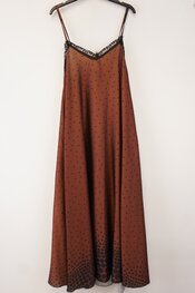 Garde-robe - Lang kleed - Zwart-bruin